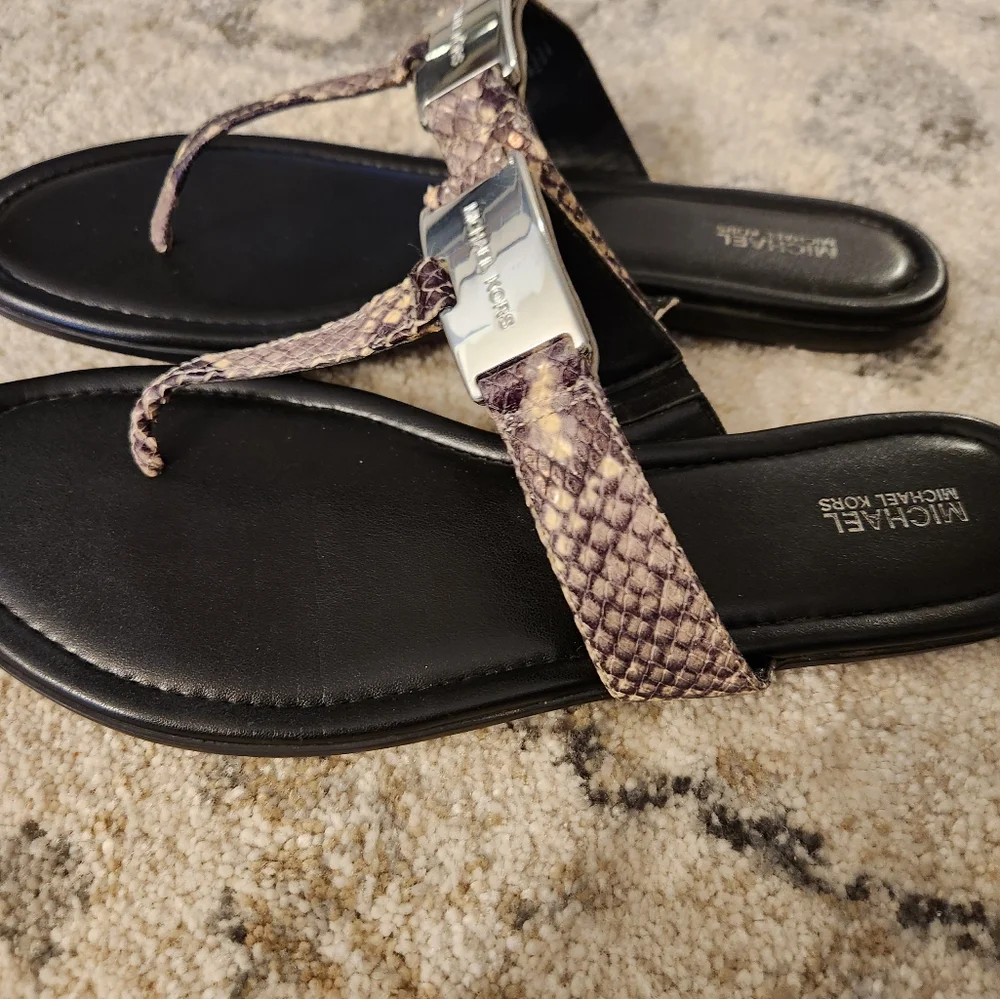 Michael kors leather sandals, 9.5